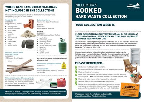 Book a Hard Waste Collection .